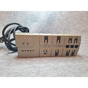 Dynex Surge Protector TE860 8 Outlet Cable DSL Satellite Cord Tested 1 Modem